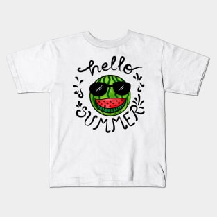 hello summer watermelon Kids T-Shirt